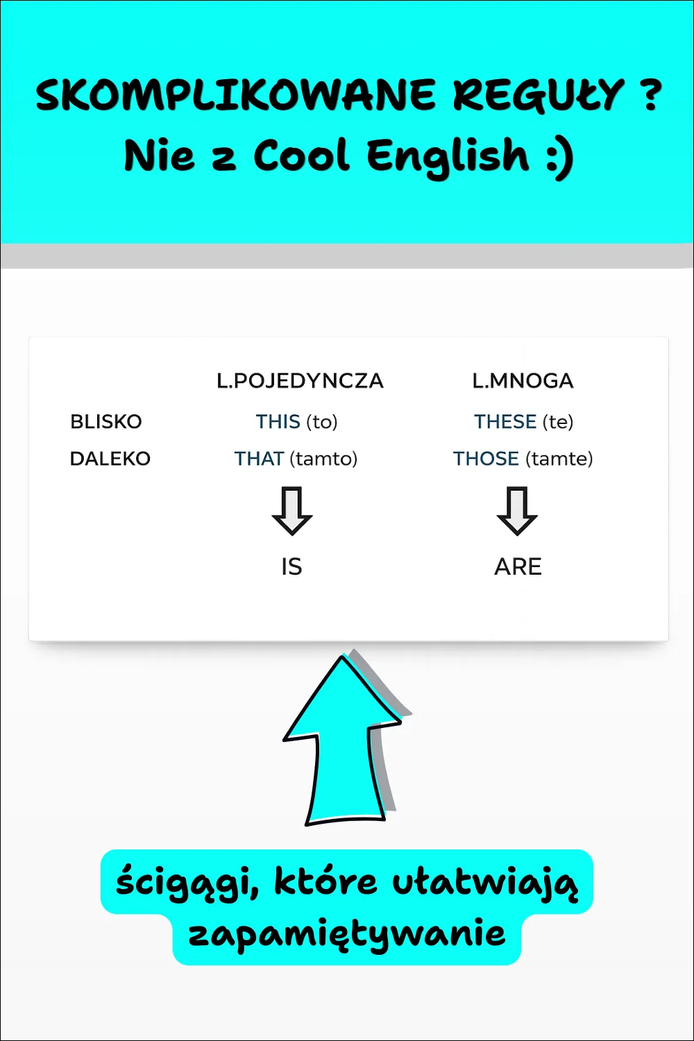 Cool English Grammar Repetytorium część 1 – ściągi ułatwiające zapamiętywanie gramatyki angielskiej