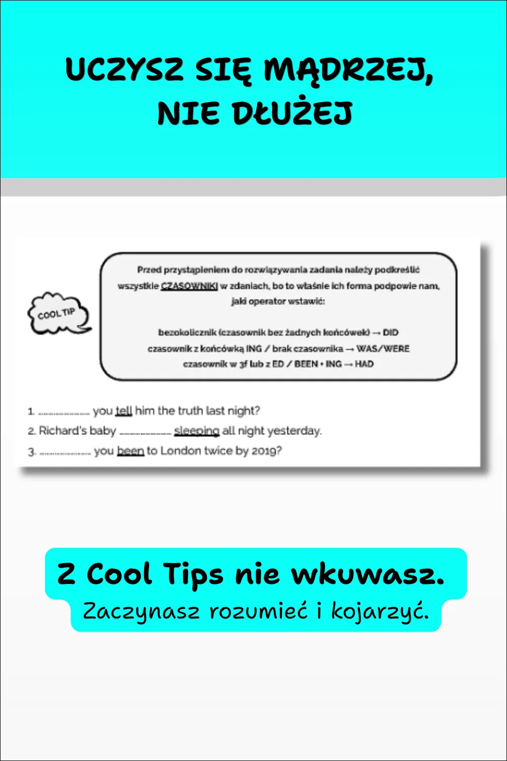 Cool English Grammar Repetytorium cz.3 - cool tips.