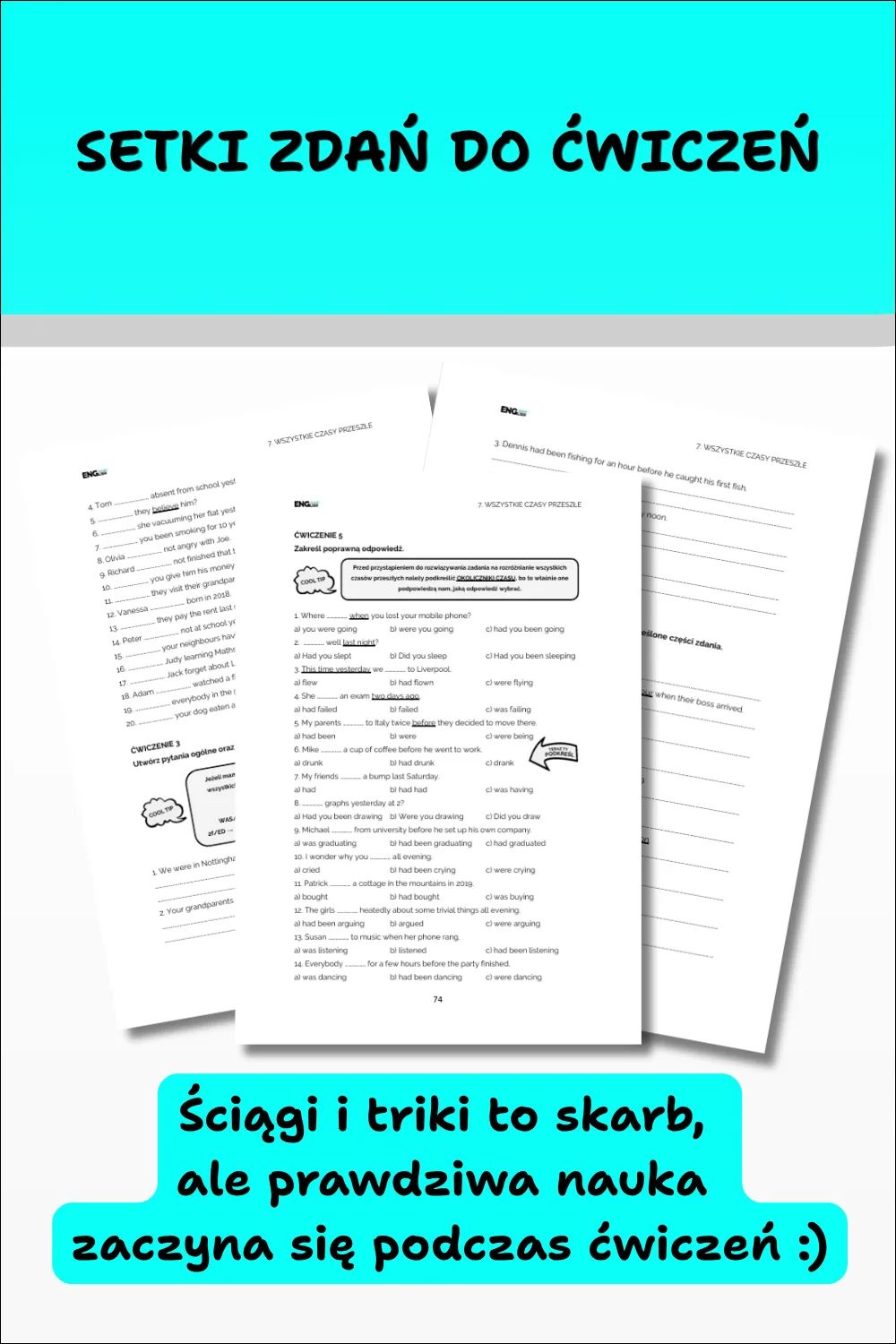 Cool English Grammar Repetytorium cz.3 - setki zdań do ćwiczeń.