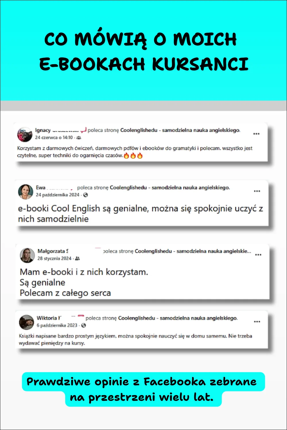 Cool English Grammar Repetytorium cz. 4 – autentyczne opinie kursantów o e-bookach do nauki gramatyki angielskiej.