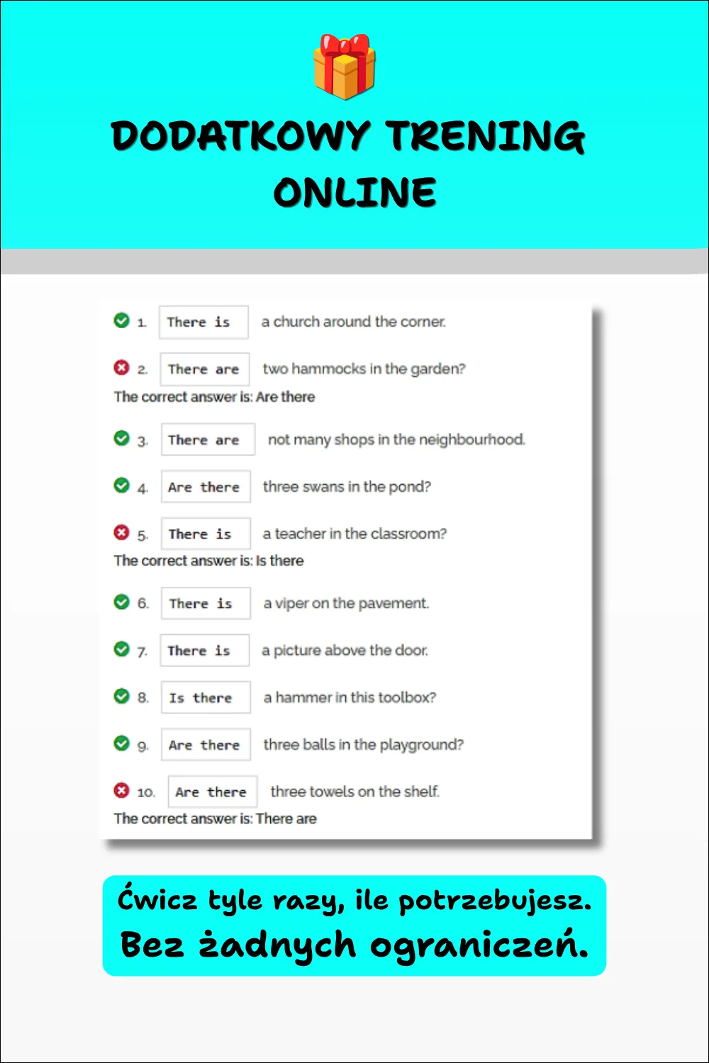 Cool English Grammar – Tłumaczenia cz. 1. Dodatkowy trening online z ćwiczeniami utrwalającymi gramatykę angielską.