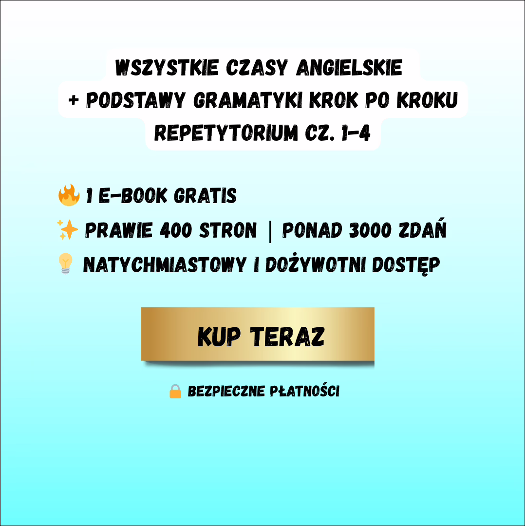 podsumowanie produktu wszystkie czasy angielskie + podstawy gramatyki repetytorium