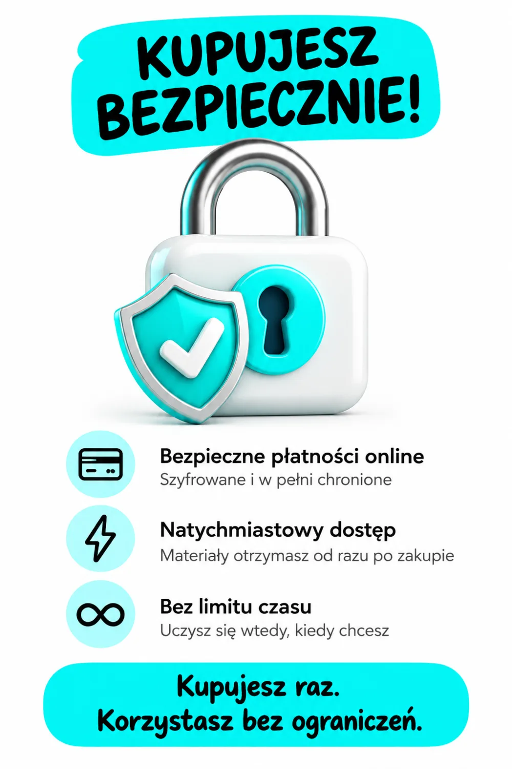 Bezpieczne płatności online – natychmiastowy dostęp do e-booków i materiałów bez limitu czasu