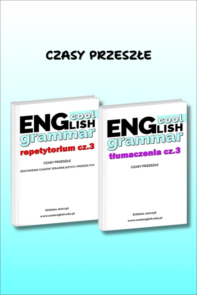 Okładki e-booków Cool English Grammar Repetytorium cz. 3 i Tłumaczenia cz.3 – czasy przeszłe