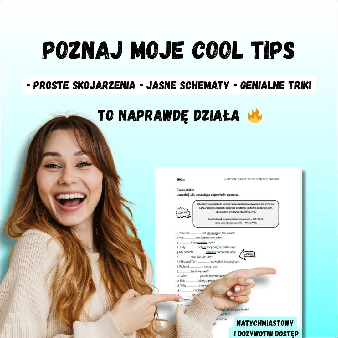 Wszystkie czasy angielskie + podstawy gramatyki - teoria i ćwiczenia - obrazek 4