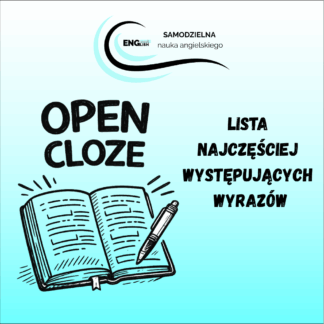 grafika informująca o darmowym pliku PDF - najczęściej występujących wyrazach w zadaniach typu open cloze.
