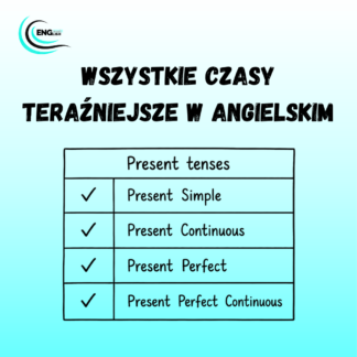 Wszystkie czasy teraźniejsze w angielskim – tabelka PDF