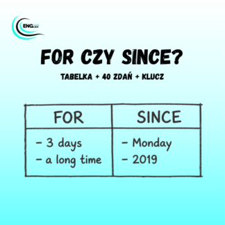 FOR i SINCE w Present Perfect – minitabelka z przykładami do darmowego PDF-a