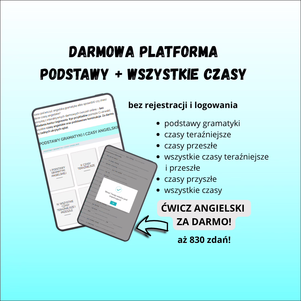 Darmowa platforma do nauki angielskiego – podstawy i wszystkie czasy, bez rejestracji