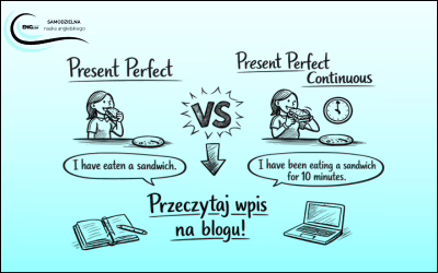 Zestawienie Present Perfect i Present Perfect Continuous - przykłady, ćwiczenia - wpis na blogu.
