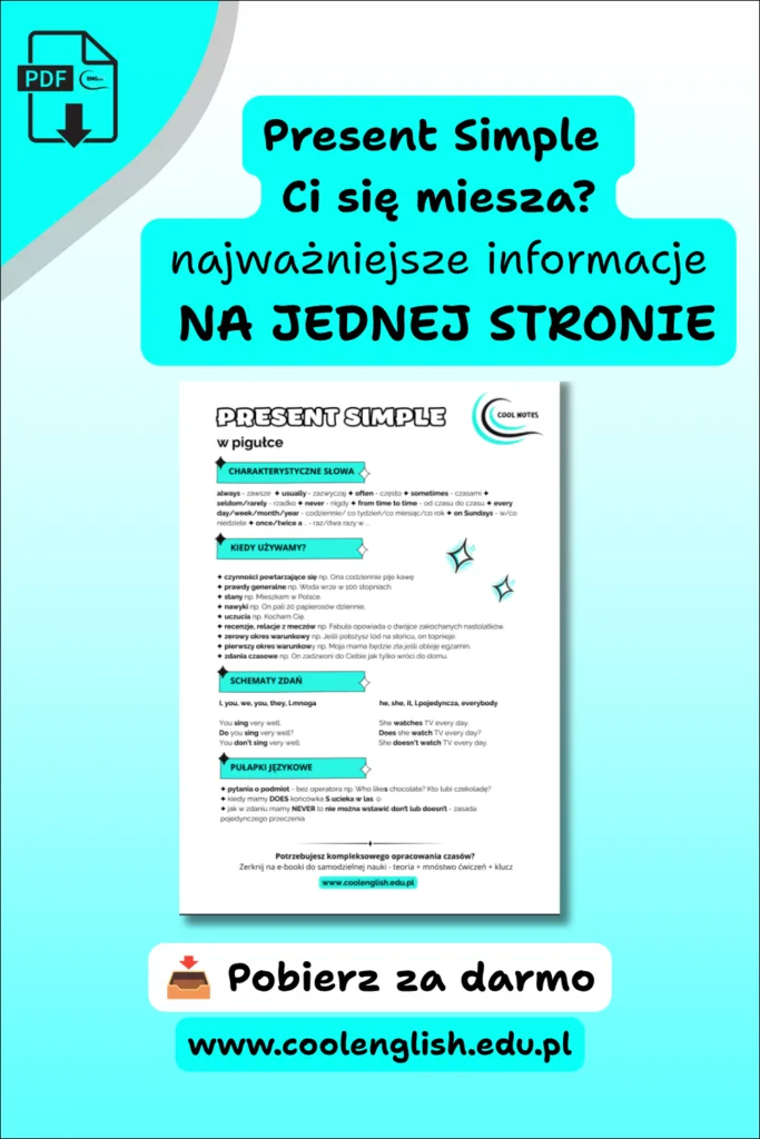 Present Simple w pigułce - darmowy PDF.