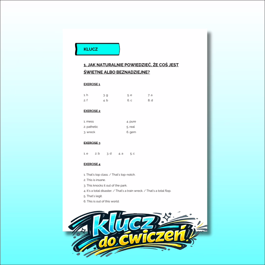 Cool English Tak powie native #2 Emocje i reakcje klucz do ćwiczeń