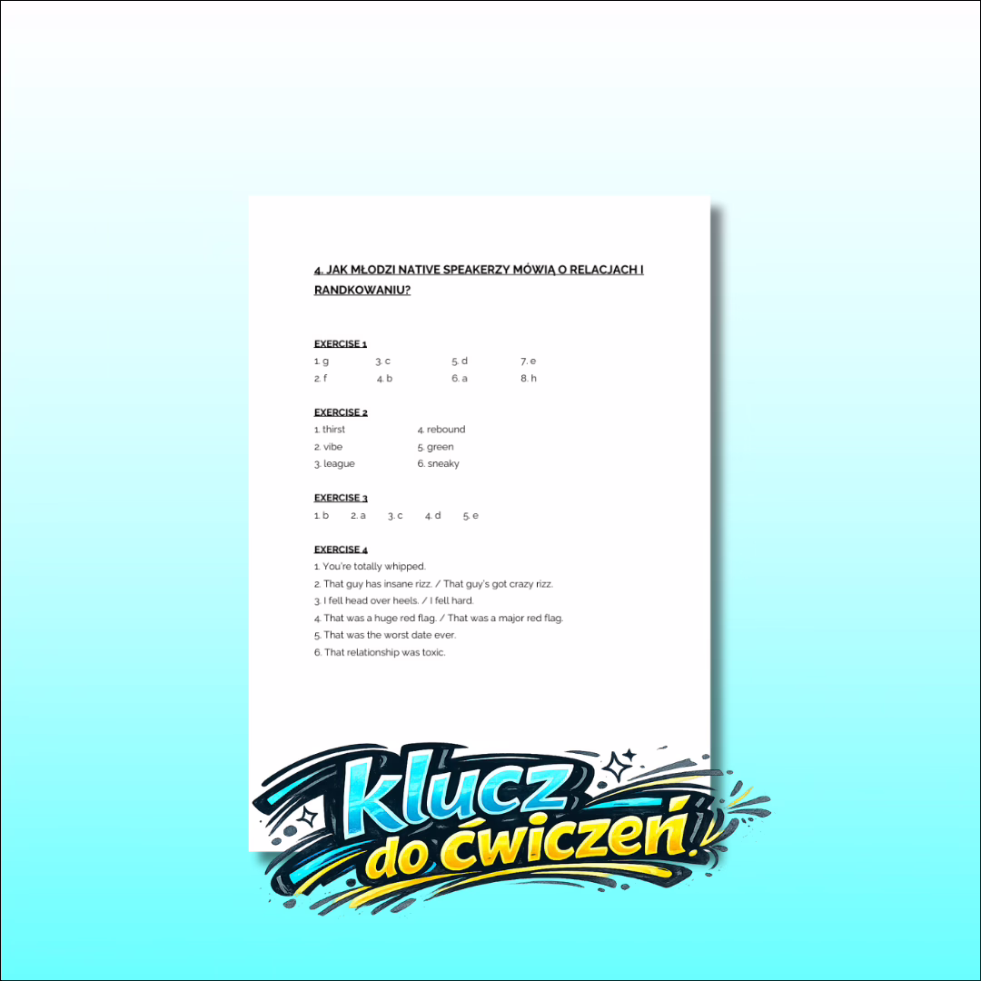 Cool English Tak powie native #4 klucz