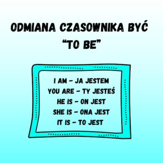 Odmiana czasownika być "to be" - darmowy pdf