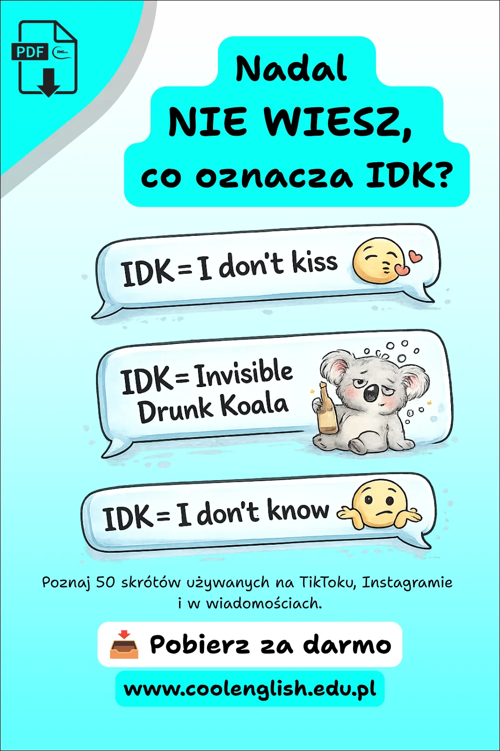 50 internetowych skrótów - darmowy PDF