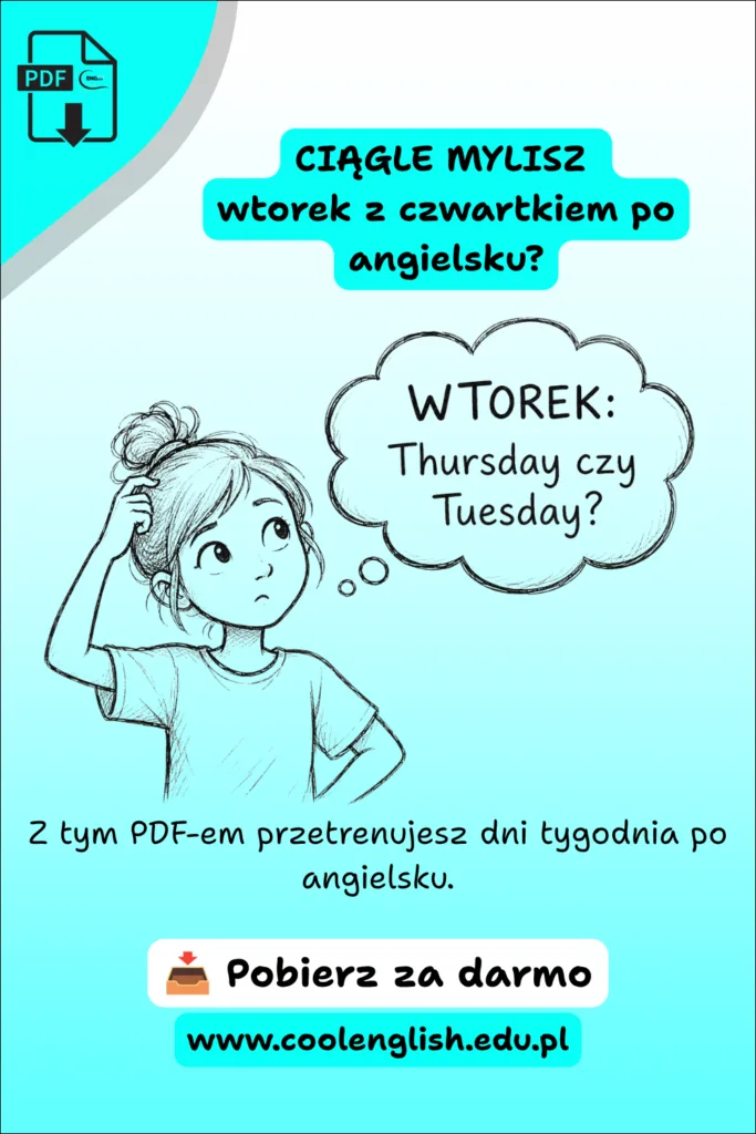 Dni tygodnia po angielsku - Darmowy PDF