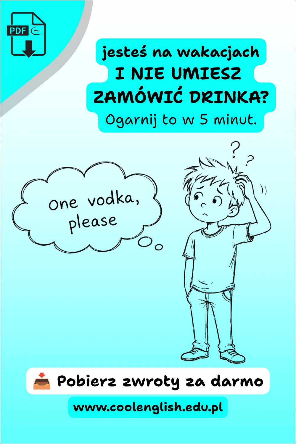Darmowy PDF ze zwrotami jak zamówić darmowego drinka po angielsku.