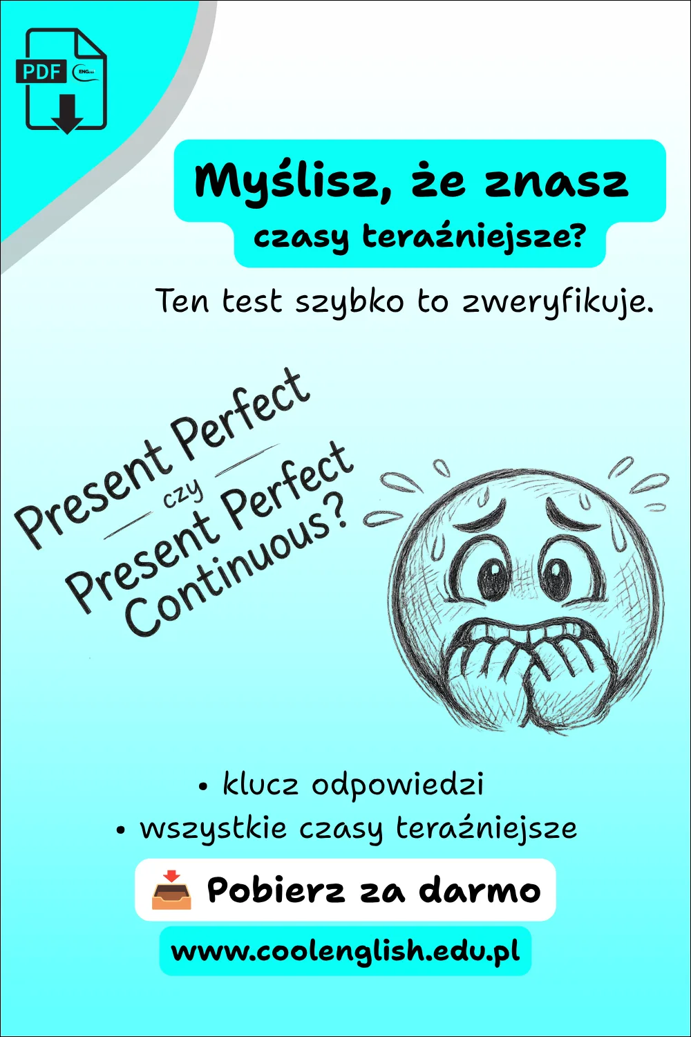 Test z czasów teraźniejszych z kluczem - darmowy PDF