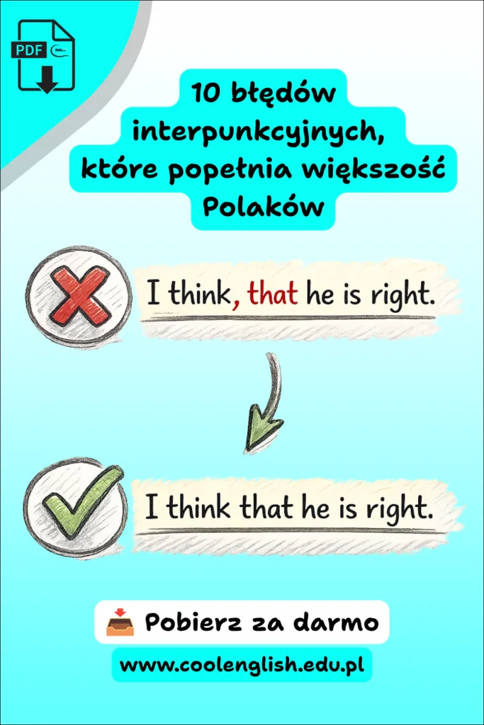 10 błędów interpunkcyjnych, które popełnia większość Polaków - darmowy PDF.