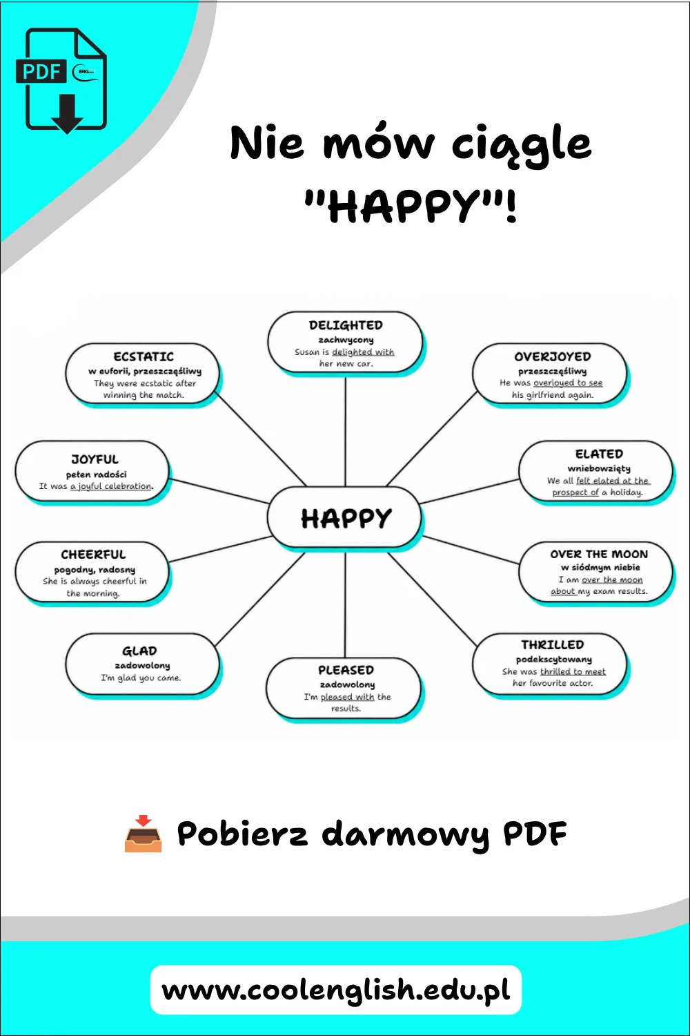 Nie mów ciągle HAPPY - darmowy PDF z ciekawszymi zamiennikami.