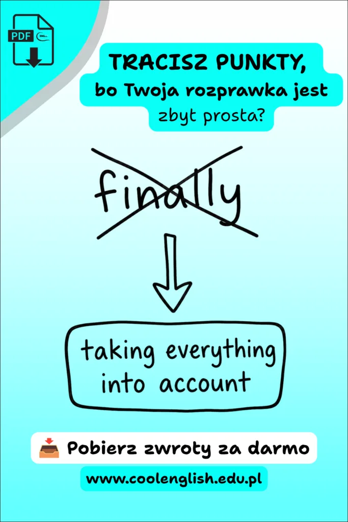 Zwroty do rozprawki za i przeciw po angielsku - Darmowy PDF